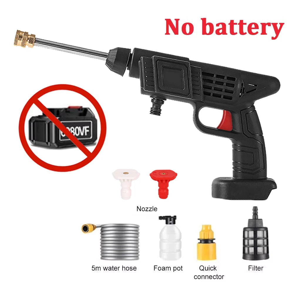 PORTABLE CORDLESS PRESSURE WASHER- 60BAR HIGH POWER CAR CLEANING GUN