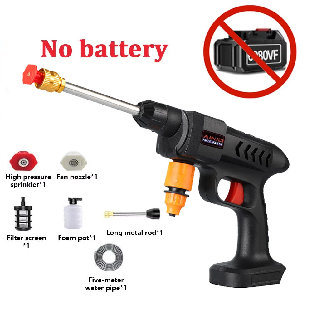 PORTABLE CORDLESS PRESSURE WASHER- 60BAR HIGH POWER CAR CLEANING GUN