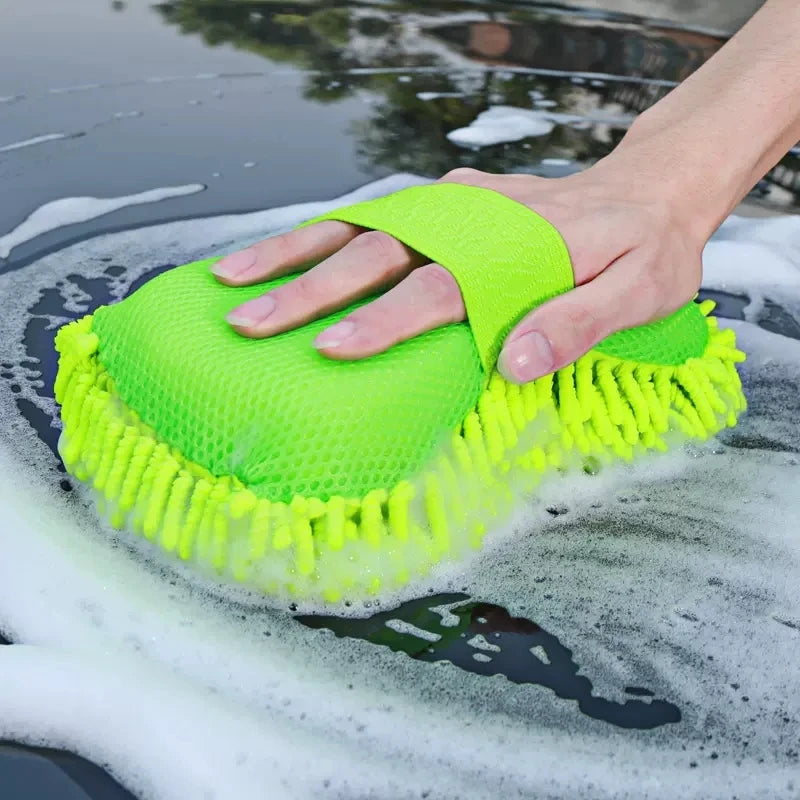 Microfiber Car Wash Sponge & Cleaning Glove – Premium Car Detailing Kit