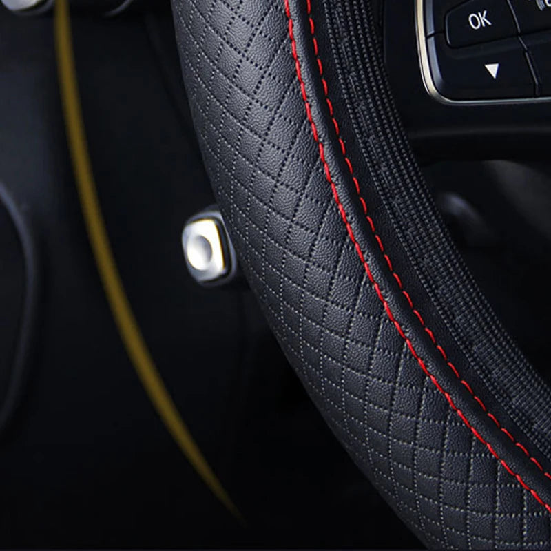 SEAMETAL Universal Steering Wheel Cover – Anti-Slip Microfiber Leather (37–39CM)