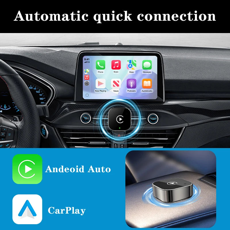2-in-1 Wireless CarPlay Adapter – Convert Wired CarPlay to Wireless Instantly