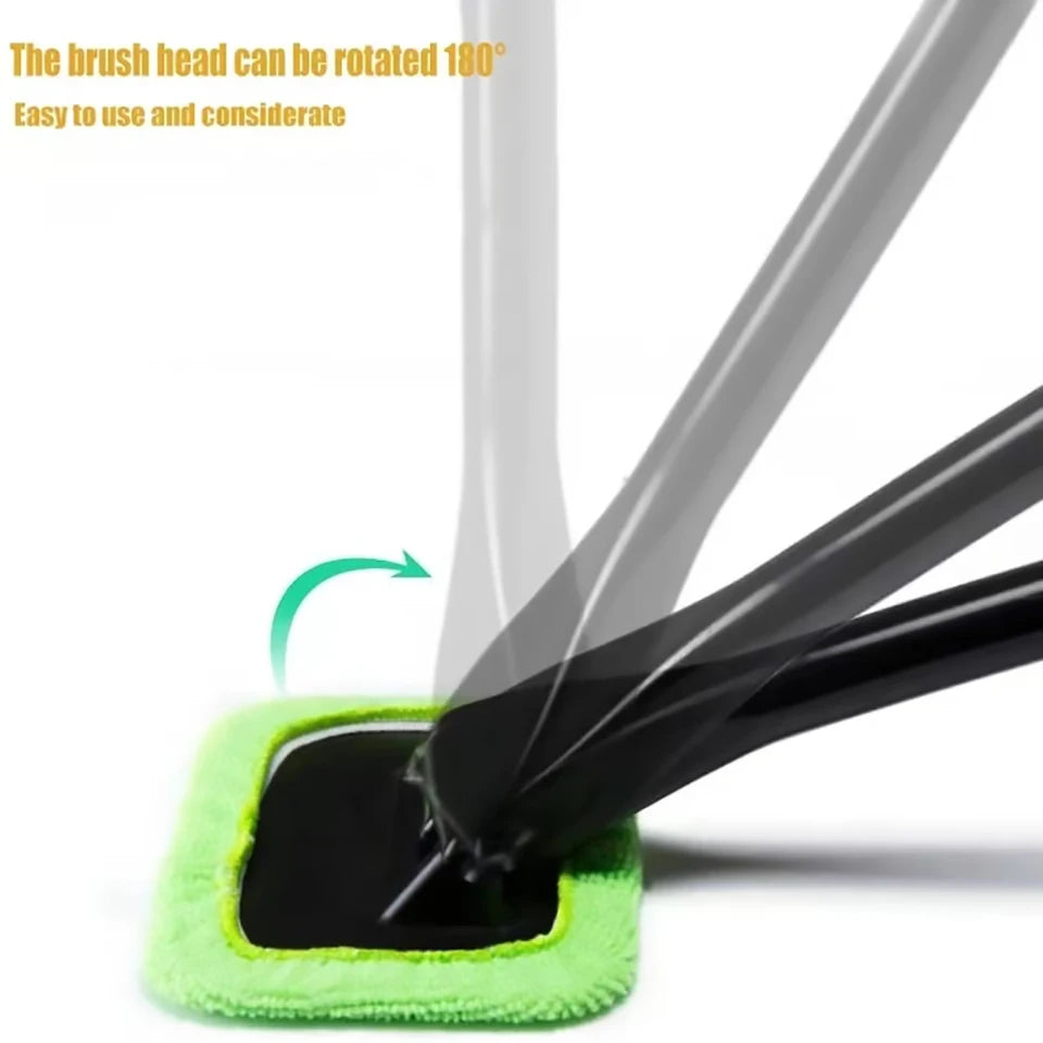 Car Window Cleaner Brush Kit – Long Handle Windshield Cleaning Tool
