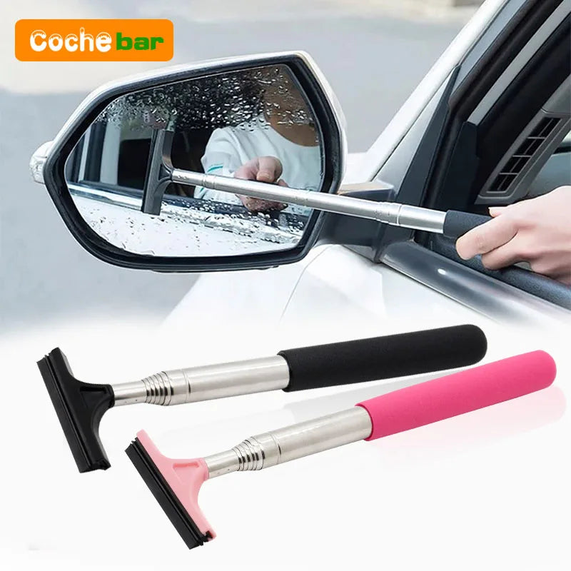 CAR REARVIEW MIRROR WIPER-RETRACTABLE WINDSHELD & SIDE MIRROR CLEANING TOOL
