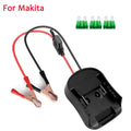 18V Battery Jump Starter Adapter – Emergency Car Booster Cable Converter for Makita, Milwaukee & DeWalt Batteries