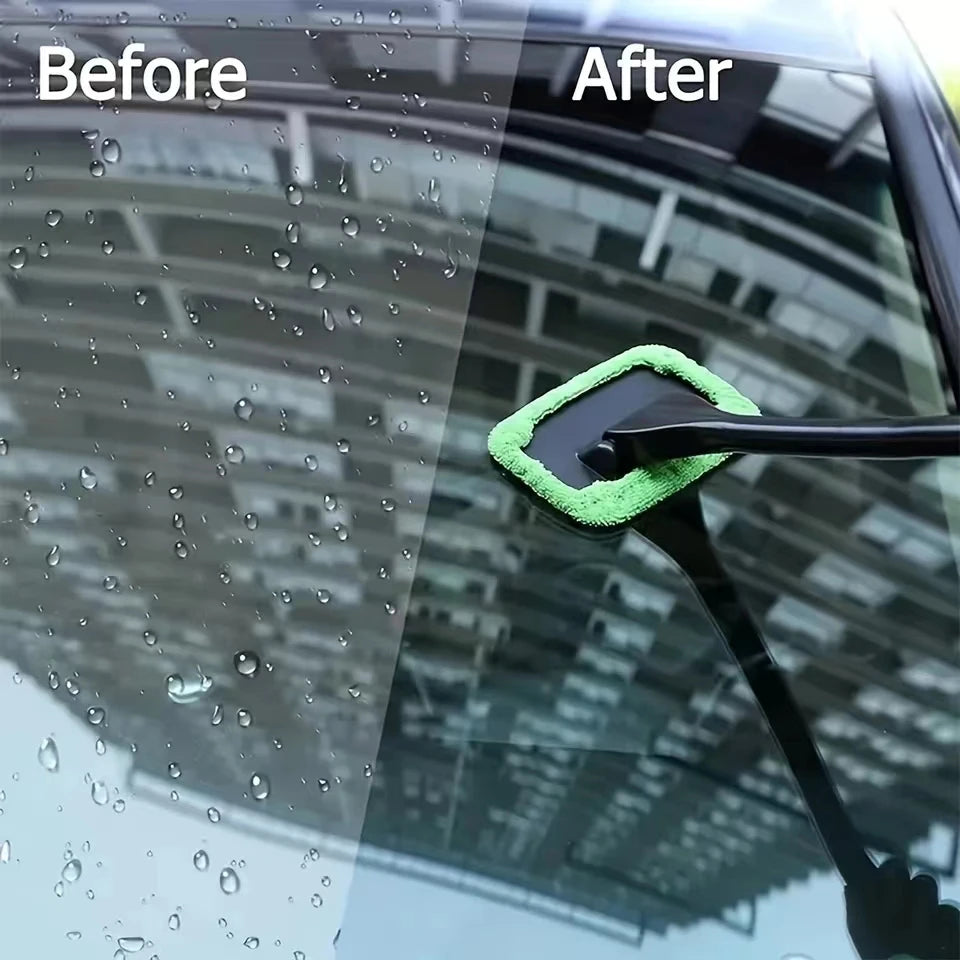 Car Window Cleaner Brush Kit – Long Handle Windshield Cleaning Tool