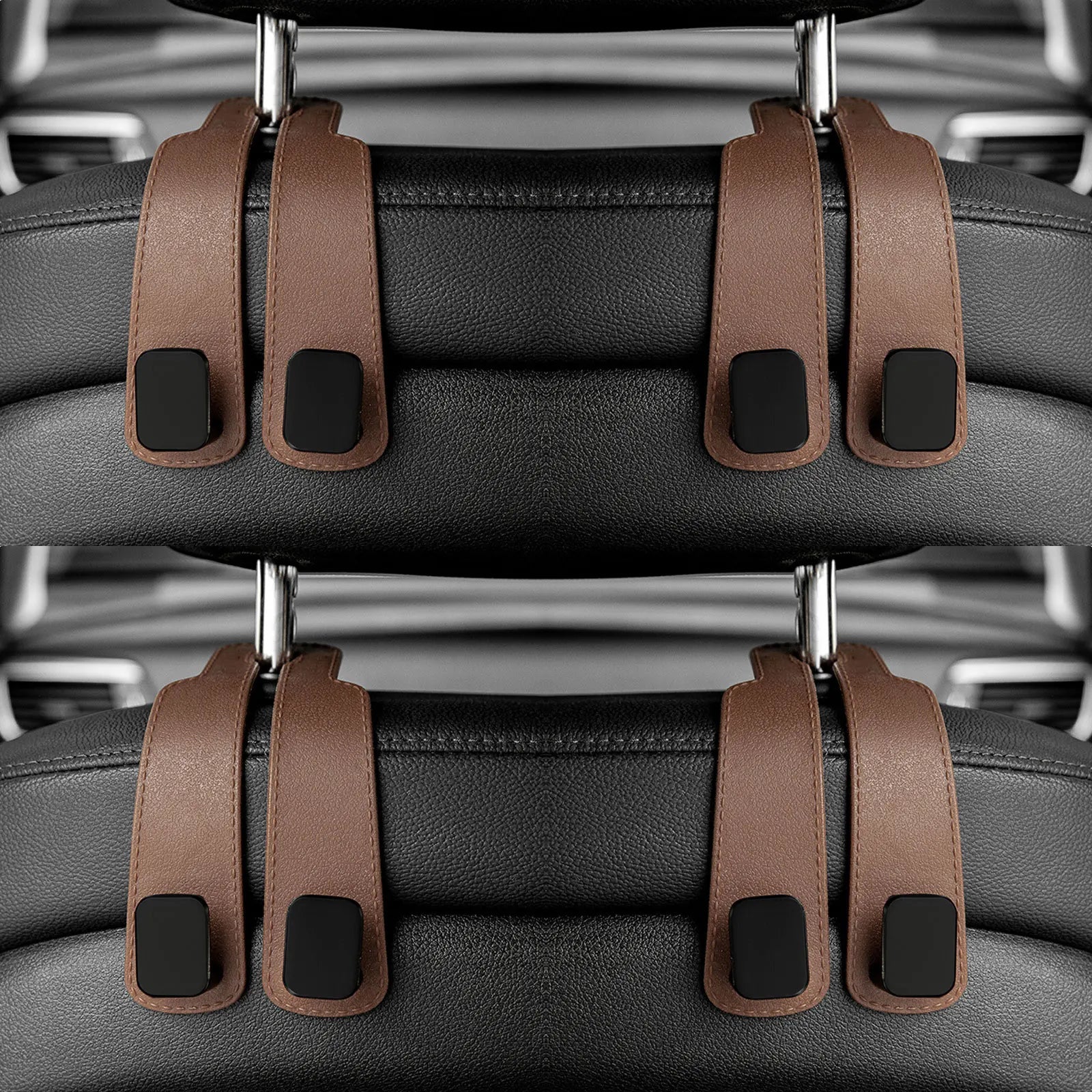 Car Headrest Hooks – Heavy-Duty Seat Back Organizer for Bags, Groceries & More