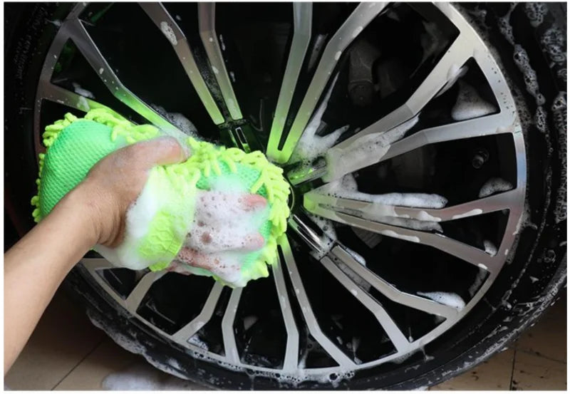Microfiber Car Wash Sponge & Cleaning Glove – Premium Car Detailing Kit