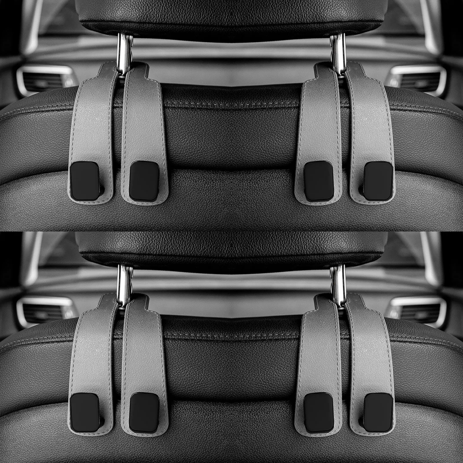 Car Headrest Hooks – Heavy-Duty Seat Back Organizer for Bags, Groceries & More