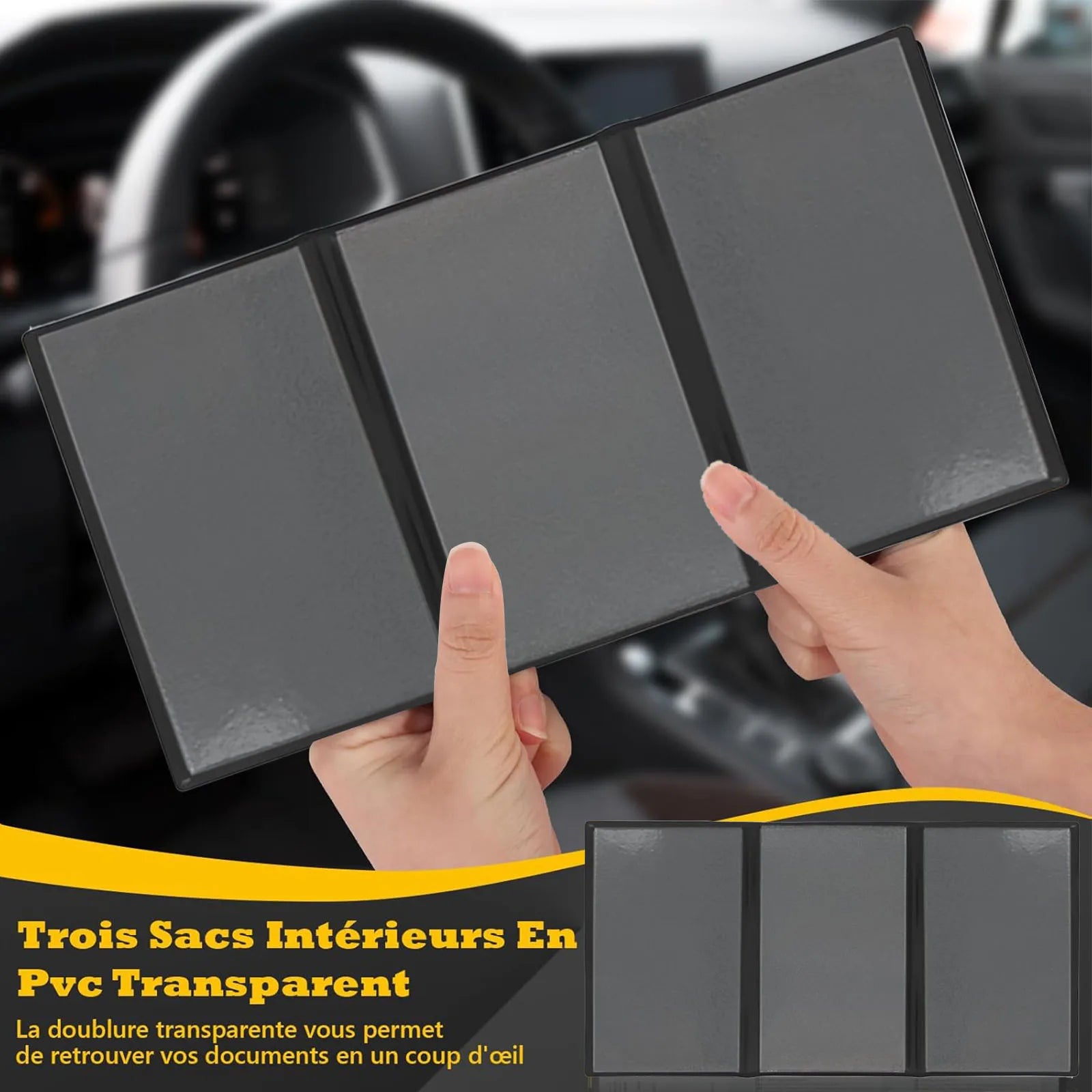 Vehicle Registration & Insurance Card Holder – Transparent Document Sleeve (1/2 Pack)