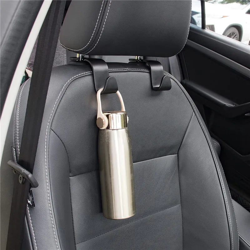 Car Headrest Hooks – Seat Back Organizer & Bag Hanger (1/4 Pack)