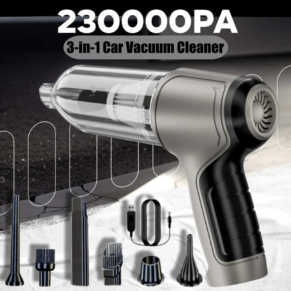 PORTABLE WIRELESS CAR VACUUM CLEANER-HIGH-POWER MINI HANDHELD VACUUM