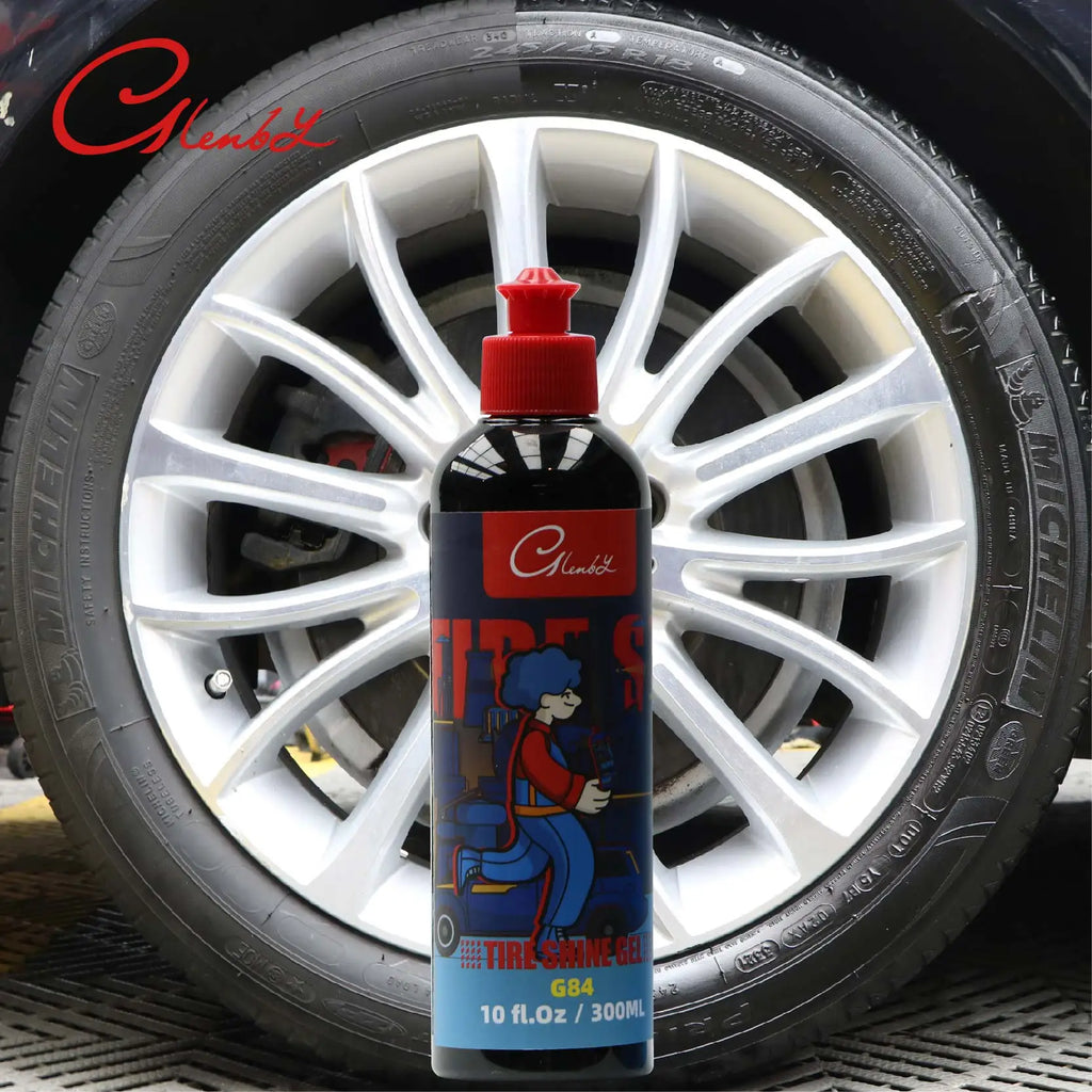 Car Tire Shine Gel & Conditioner – SiO₂ Infused, No-Sling Formula