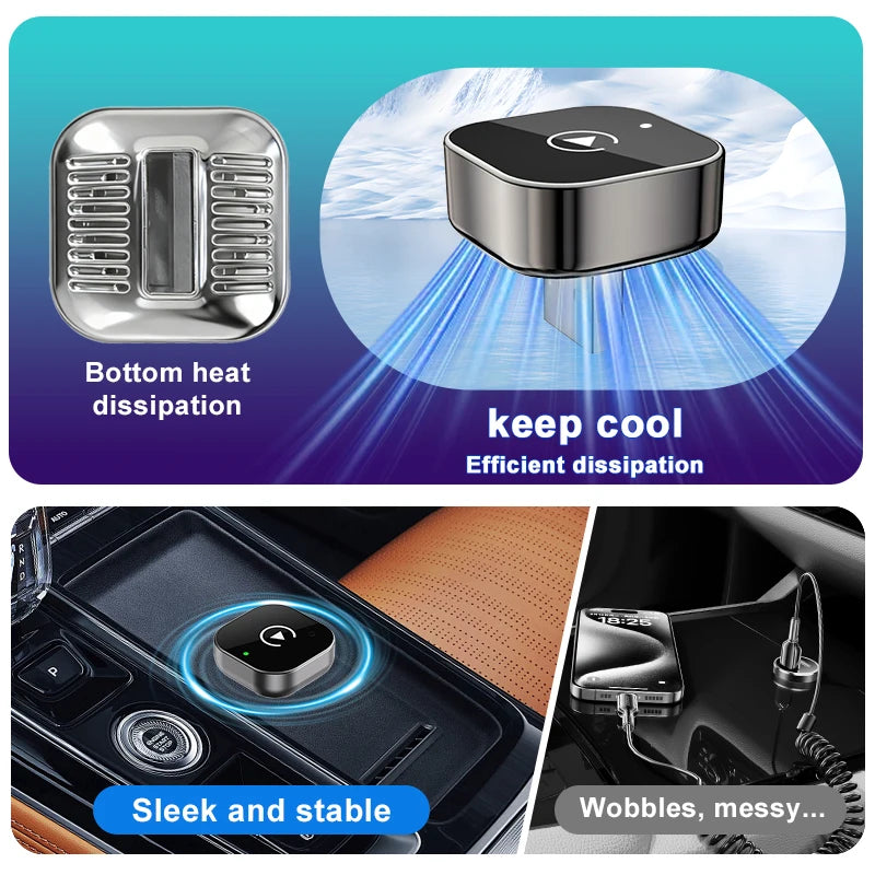 2-in-1 Wireless CarPlay Adapter – Convert Wired CarPlay to Wireless Instantly