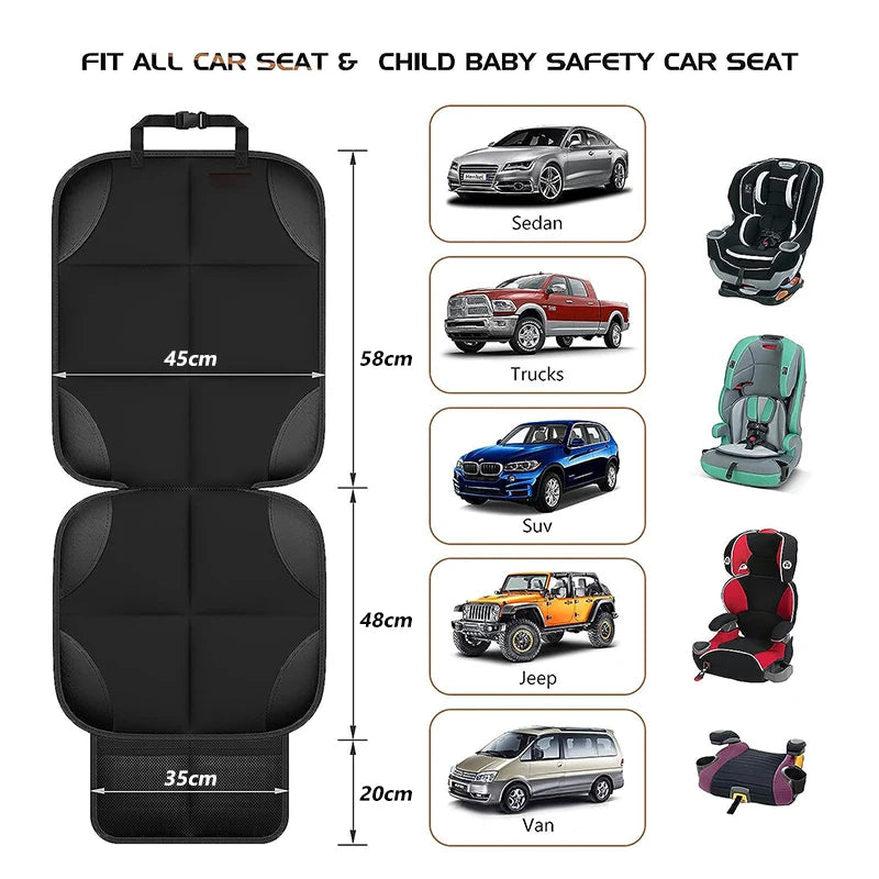 Universal Car Seat Protector Mat – Waterproof Anti-Slip Baby Seat Cover