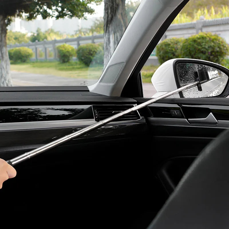 CAR REARVIEW MIRROR WIPER-RETRACTABLE WINDSHELD & SIDE MIRROR CLEANING TOOL