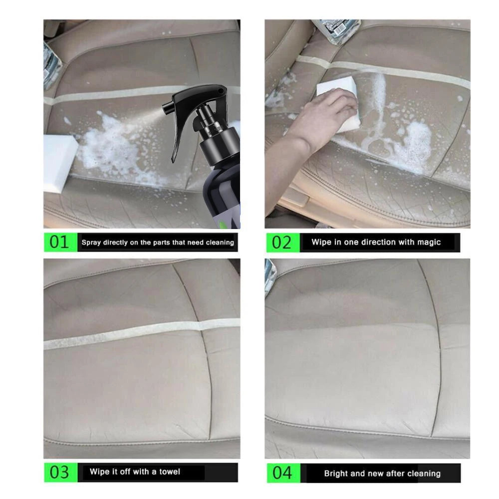 Car Interior Cleaner Agent – Waterless Fabric, Leather & Ceiling Cleaner