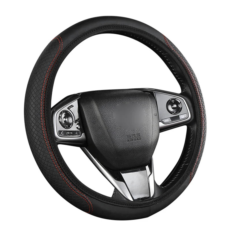 SEAMETAL Universal Steering Wheel Cover – Anti-Slip Microfiber Leather (37–39CM)